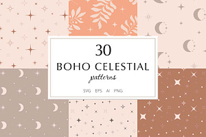 Boho Celestial Vector Patterns