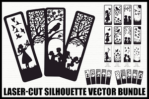 Laser Cut Silhouette Vector Bundle, an Illustration by Designs_River