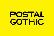 POSTAL GOTHIC, a Font by FOUNDFONT™ (Thumbnail 1 of 3)