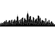 Modern City Skyline Silhouette, an Object Graphic by Creativeshirt (Thumbnail 5 of 20)