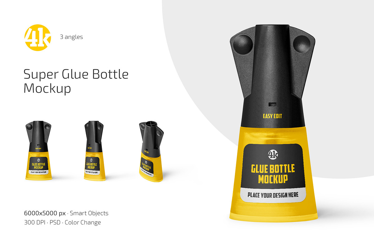 Super Glue Bottle Mockup Set, a Packaging Mockup by Country4k (Photo 1 of 4)