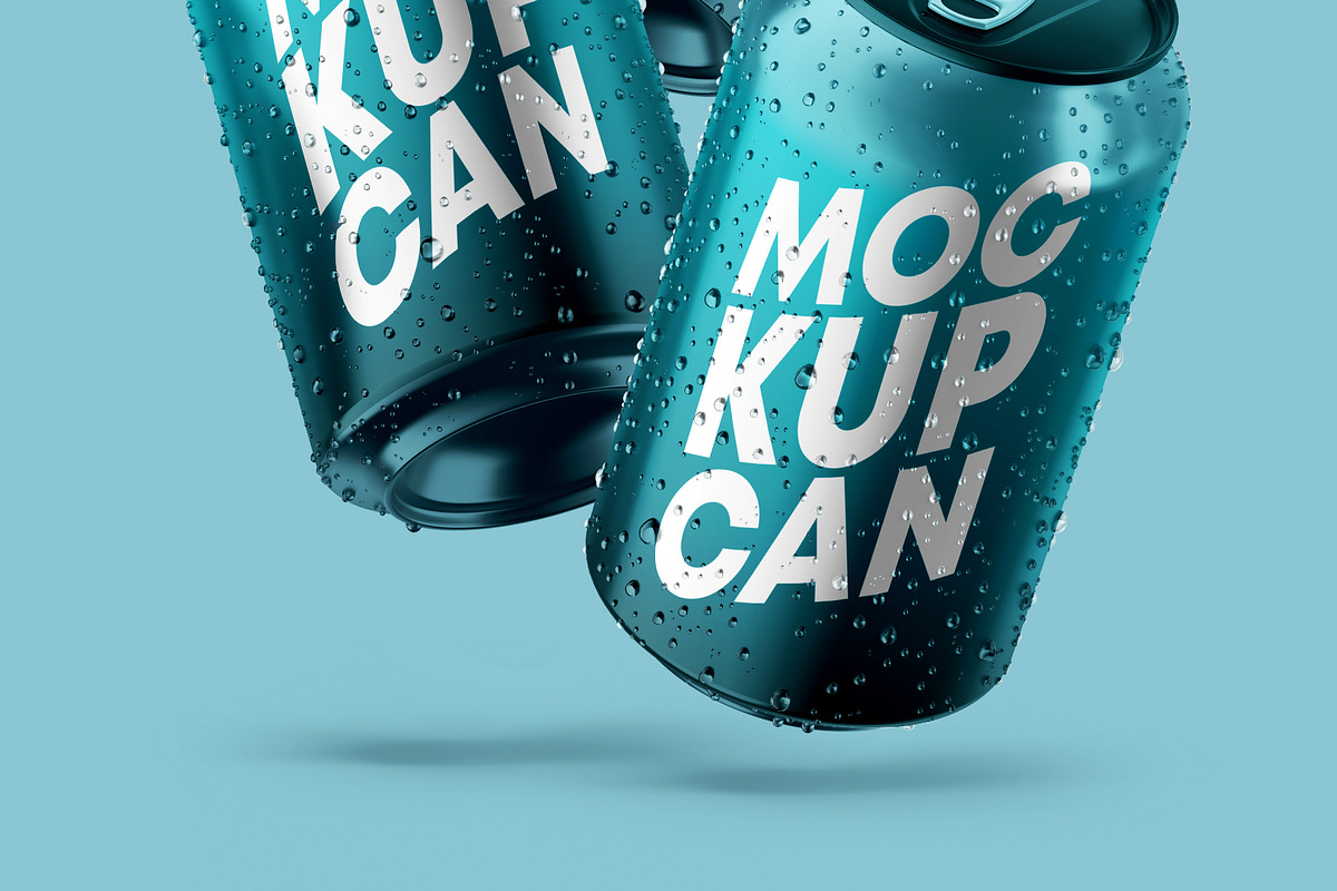 330ml 6 Metallic Can Mockups, a Product Mockup by Graphic Bird (Photo 8 of 9)
