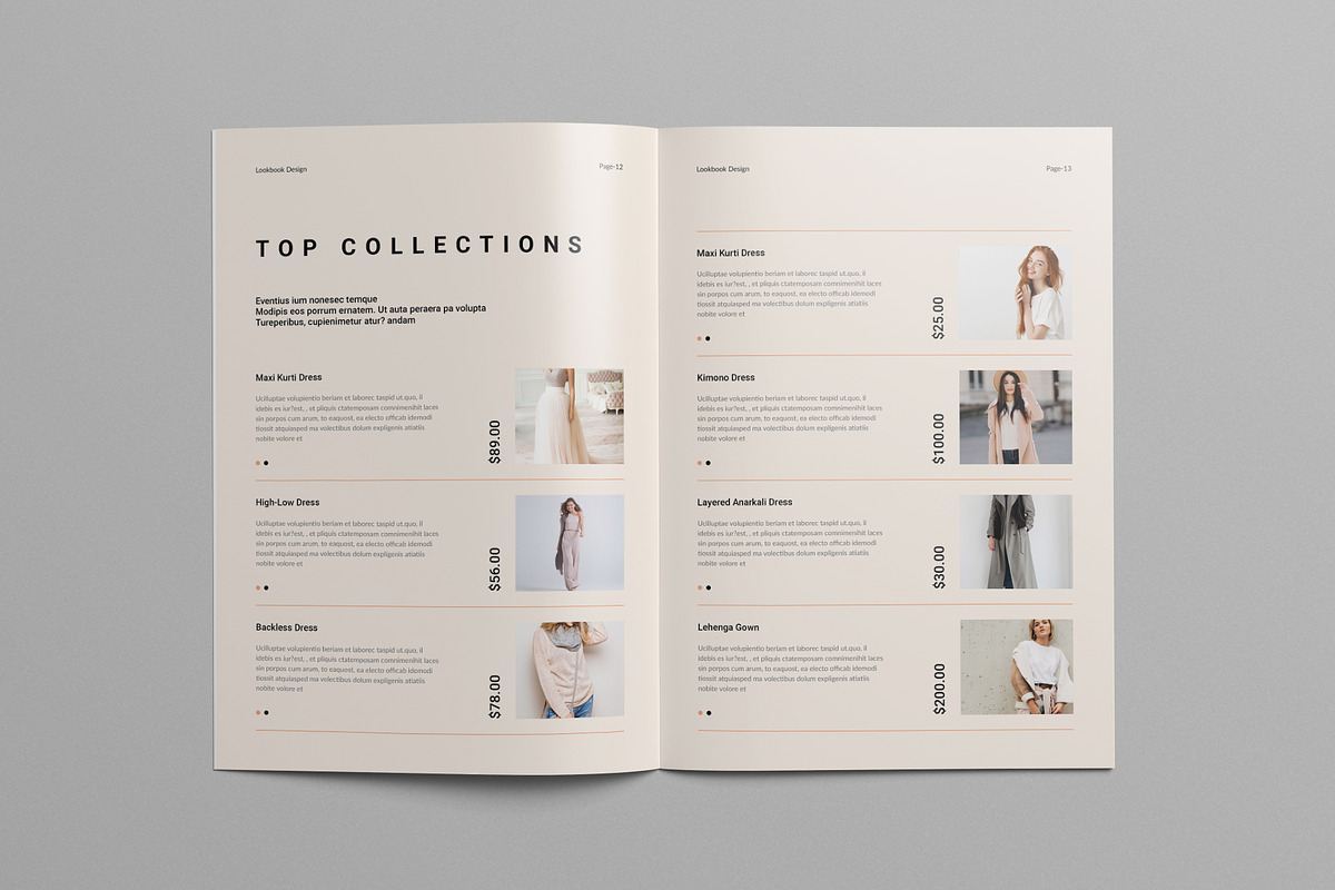 Fashion Lookbook | Canva & InDesign, a Magazine Template by Pixelpick