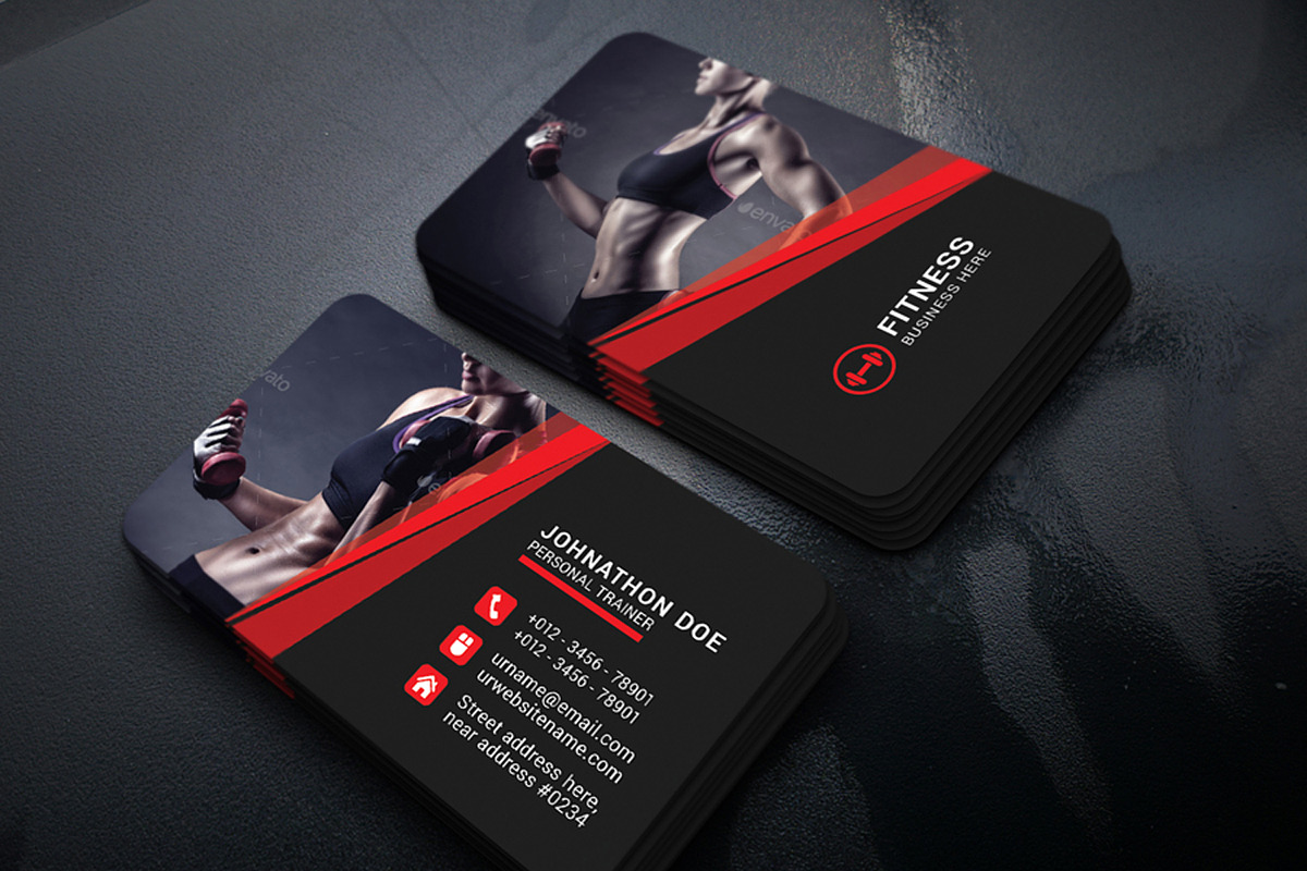 Fitness Business Card, a Business Card Template by Creative_Arts (Photo 6 of 6)