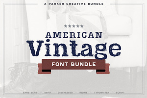 American Vintage Font Bundle