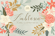 Ambrosia Floral Clip Art Kit, an Illustration by Eclectic Anthology (Thumbnail 1 of 14)