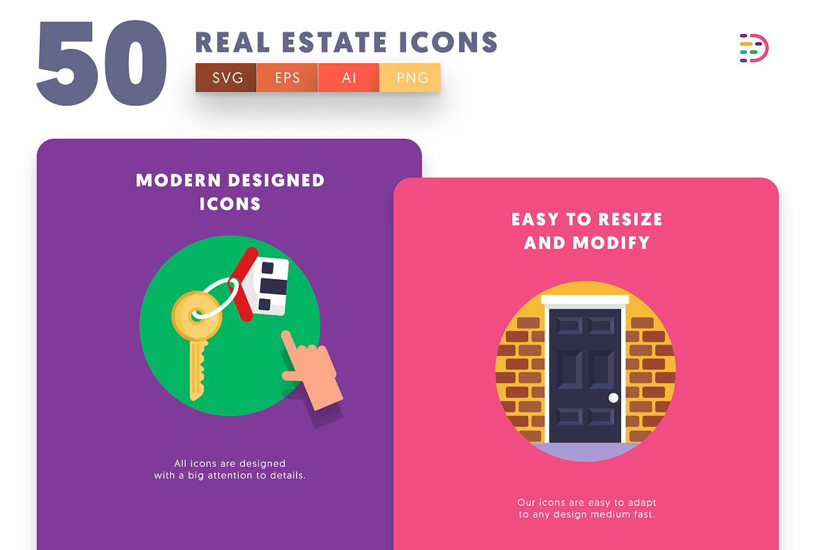 50 Real Estate Icons, an Outline Icon by Dighital (Photo 4 of 10)