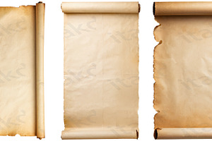 set of empty scroll, parchment, a Background Photo by itakdalee