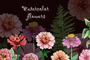 Watercolor flowers, an Illustration by Katia Serdiuk (Thumbnail 1 of 4)