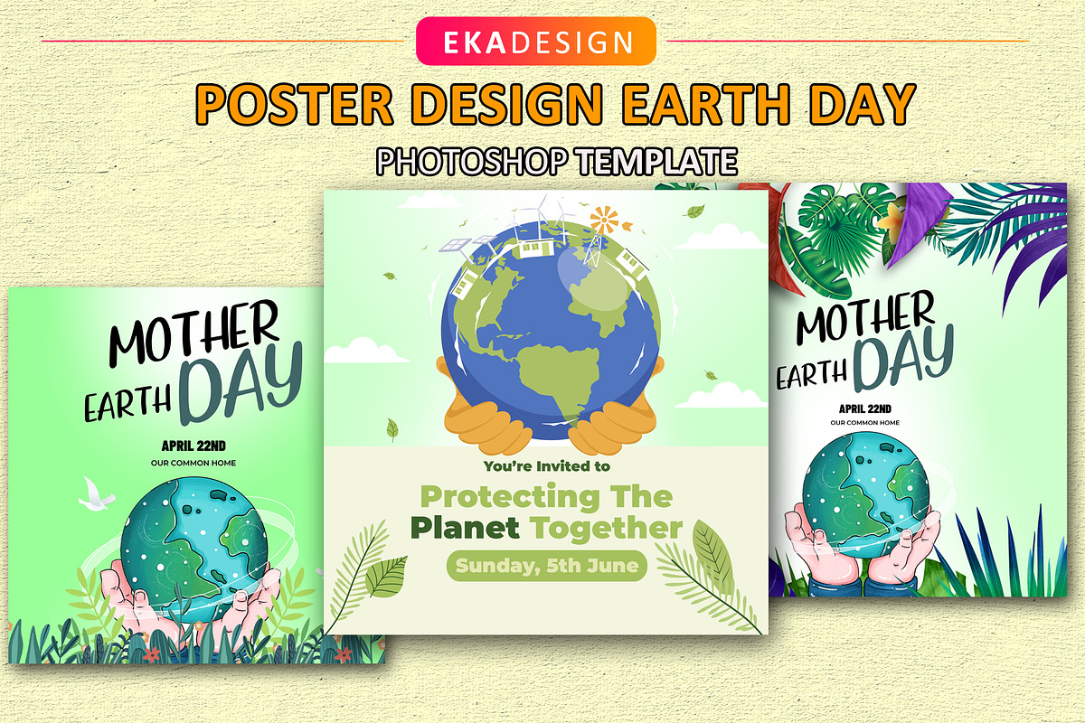Poster Earth Day, a Social Media Template by Eka Design (Photo 1 of 4)