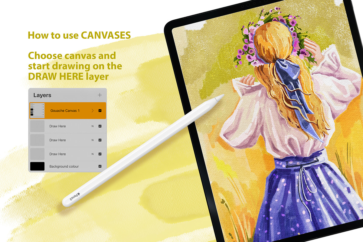 PROCREATE GOUACHE STUDIO, a Brush Add-On by AlexandraArt (Photo 11 of 11)