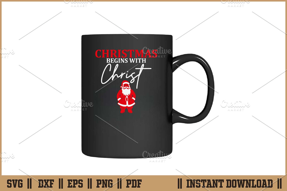 Christmas Begins With Santa SVG, a Seasonal Illustration by Handy Arts Studio (Photo 3 of 3)
