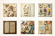 Vintage Ephemera digital paper, an Illustration by CreationArt (Thumbnail 5 of 5)