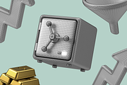 3D Icons / Finance (Cinema4D + OBJ), a 3D by ARKI (Thumbnail 2 of 6)
