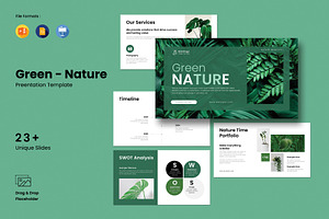Green - Nature Presentation Template, a Presentation Template by Cleffon_Graphic_Studio