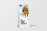 DL Table Tent Mockup, an Advertising Mockup by Rizky Audymas (Thumbnail 3 of 9)