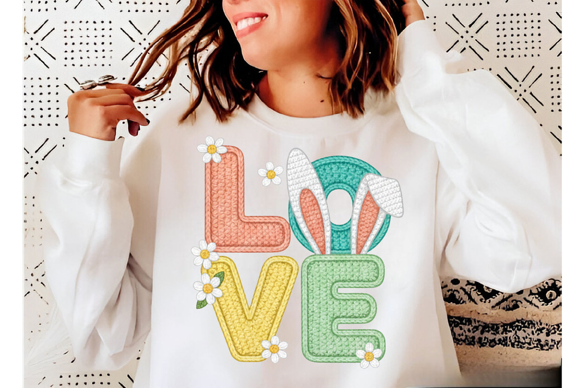 Yarn Crochet Easter Love PNG, an Illustration by Designking (Photo 6 of 6)