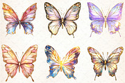 Stained Glass Butterfly Clipart, an Illustration by DreamCafeArt (Thumbnail 2 of 5)