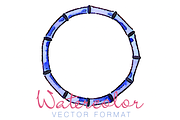 Bamboo Ring Clip Art Watercolor Logo, a Work Illustration by HERRINGTON DESIGN (Thumbnail 1 of 2)