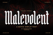 Malevolent - Display Font, a Script Font by Alpaprana (Thumbnail 1 of 9)
