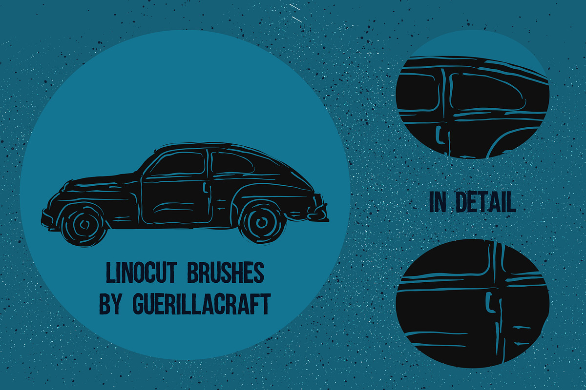 Hand-made linocut brushes, a Brush Add-On by Guerillacraft (Photo 3 of 4)