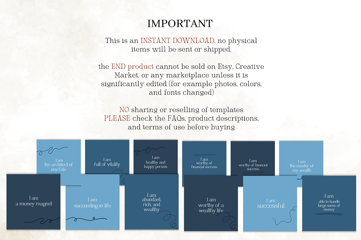 Affirmation Card Deck Canva Template, a Templates & Theme by Digital By Nikoleta (Photo 8 of 10)