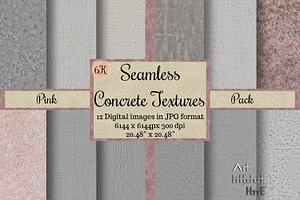 Seamless Pink Concrete Textures, 4K, a Texture Graphic by Arthitecture Home