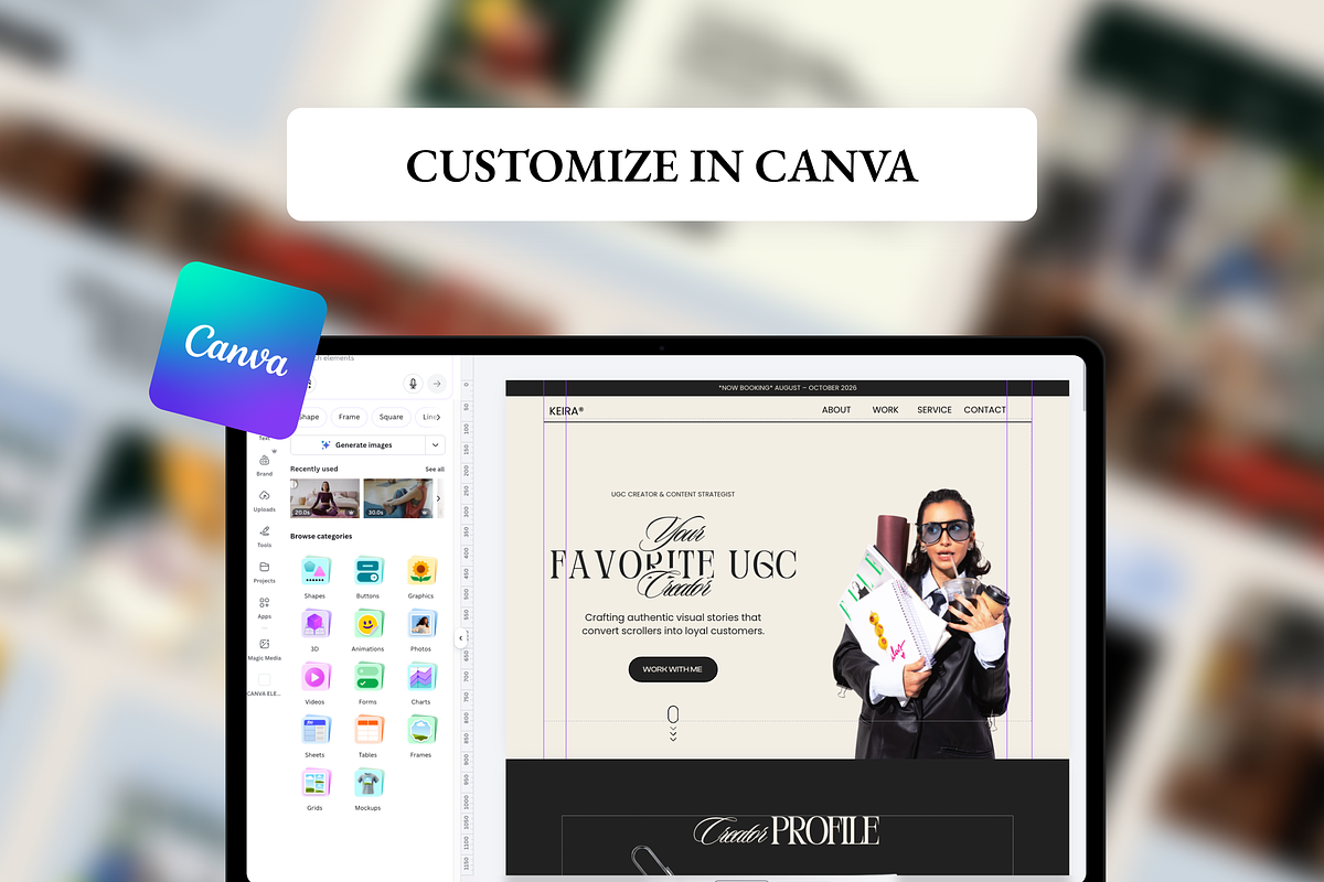 Canva Website Template UGC Creator, a Marketing Template by AtelierDuVow (Photo 6 of 10)