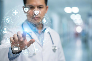 medicine doctor, virtual interface, a Health & Medical Photo by itakdalee
