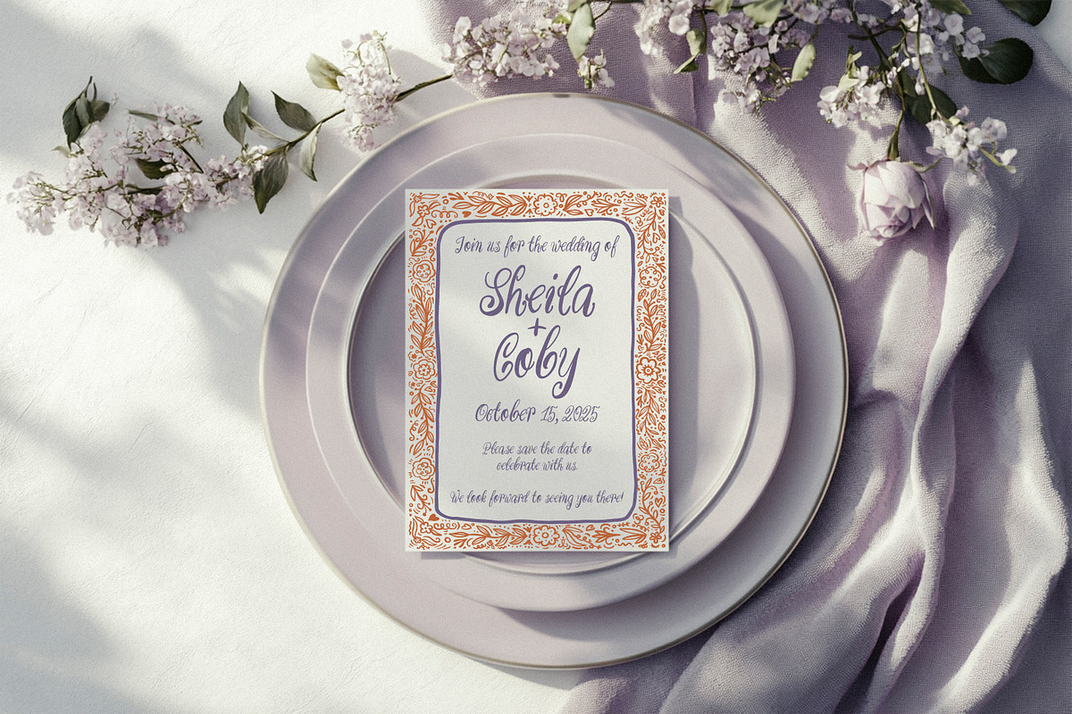 Zefir Cloud Whimsical Wedding Font, a Handwritten Font by AnMark (Photo 7 of 14)