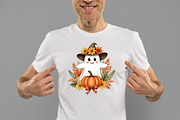 Vintage Floral Ghost Png, Halloween, an Illustration by Daily.Designs (Thumbnail 2 of 5)