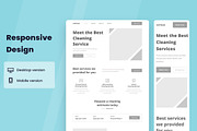Cleaning Services Wireframe Website, a Wireframe Template by INSPR STD (Thumbnail 5 of 6)