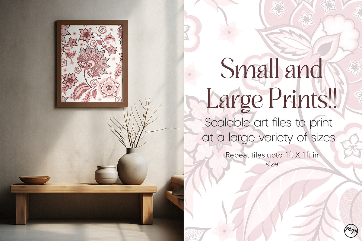 Chinoiserie Floral Patterns & Motifs, a Pattern Graphic by MenoMelo Studio (Photo 5 of 8)