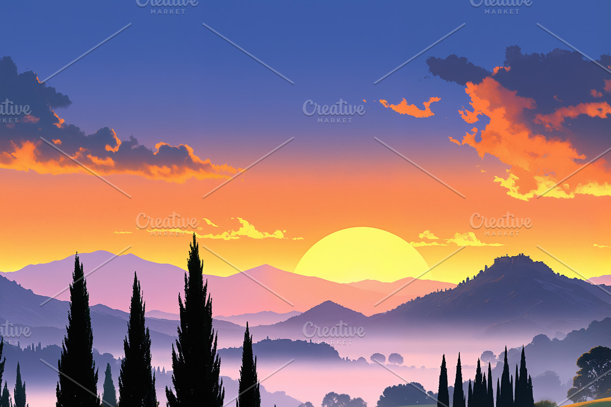 36 Italy-Themed Illustrations, a Background Graphic by h.utomo (Photo 7 of 36)