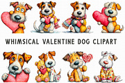 Whimsical Valentine Dog Clipart, an Illustration by Libby Wishes (Thumbnail 3 of 6)