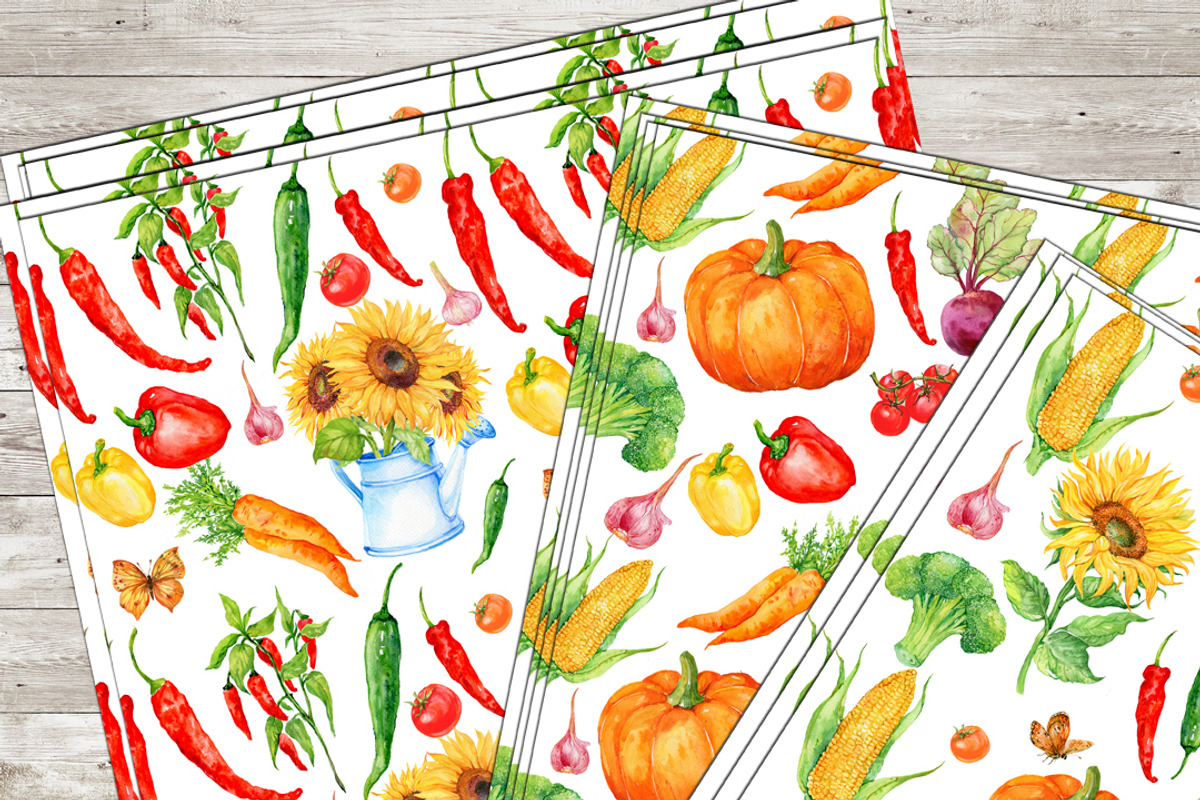 vegetable.seamless patterns, an Object Graphic by MitrushovaArt (Photo 2 of 4)