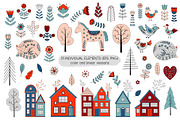 Scandi Folk Art collection, a Decorative Illustration by alenaganzhela (Thumbnail 2 of 10)