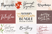 Modern Signature Bundle, a Script Font by Wildan Type (Thumbnail 1 of 12)