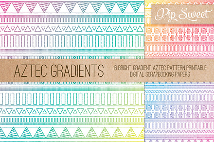 Aztec Gradient 16 Pattern Set