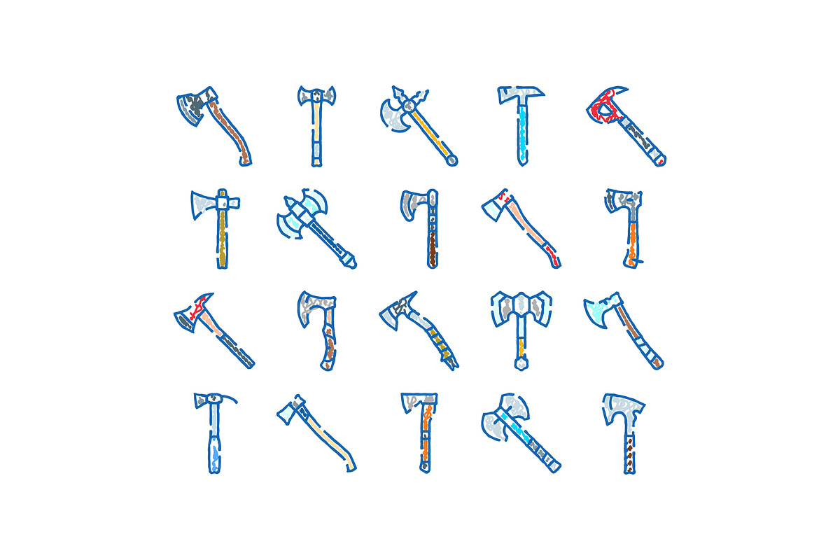 Axe and hatchet tools collection, an Object Graphic by pikepicture (Photo 1 of 3)