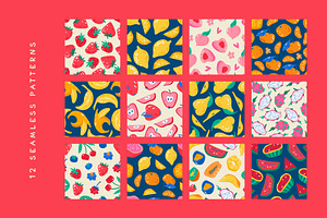 Fruits Clipart Patterns