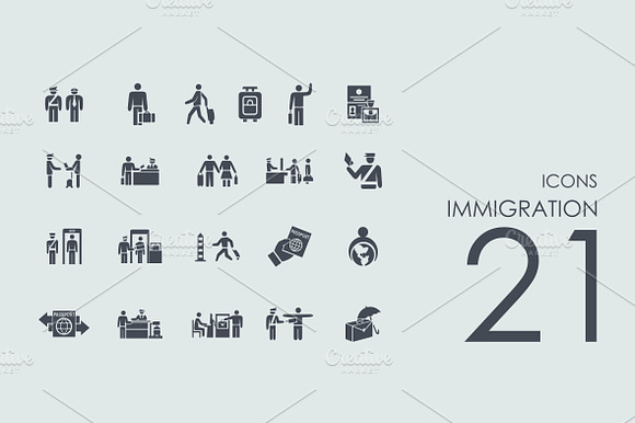 21 Immigration Icons