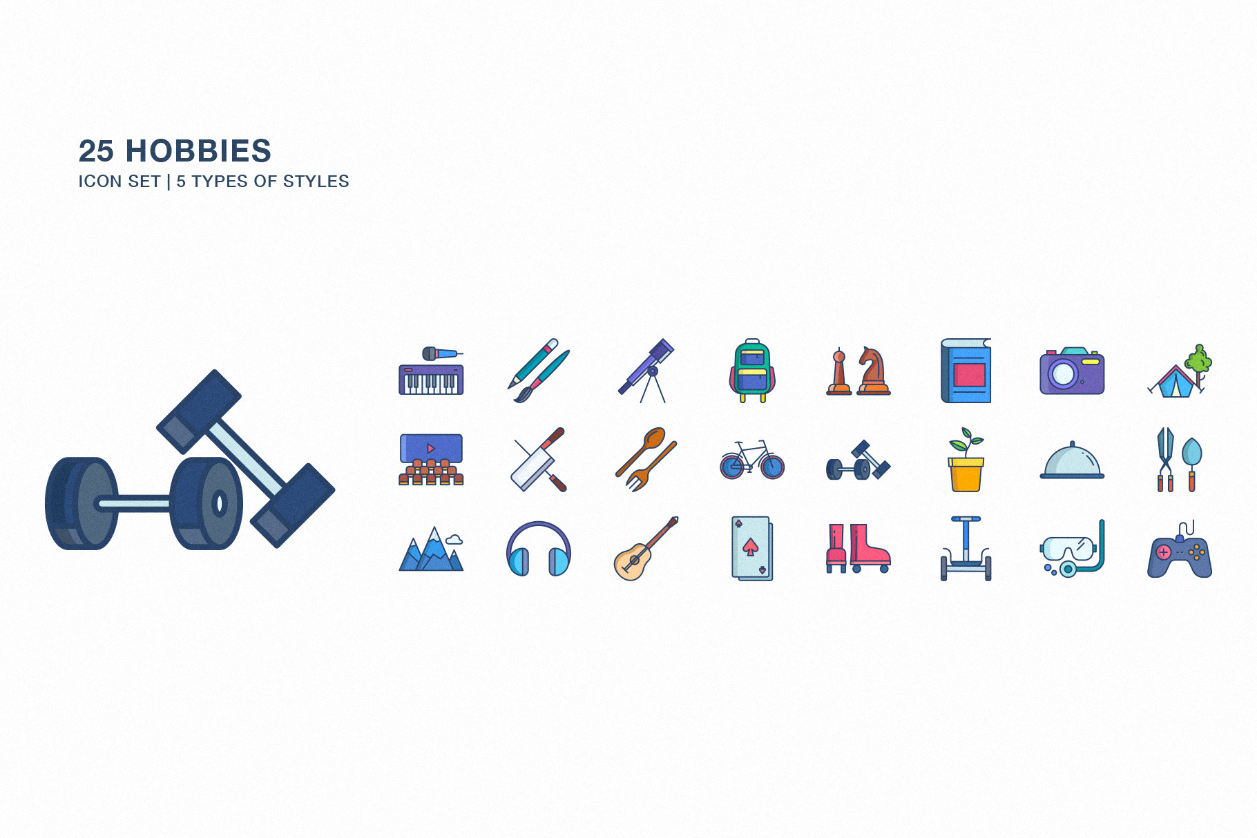 Hobbies icon set, an Icon by Icongeek26
