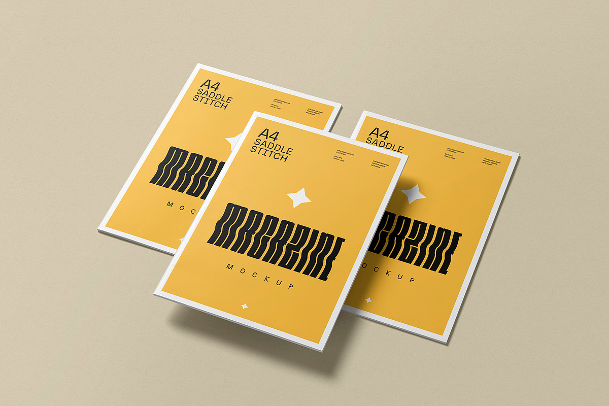 Saddle Stitch Magazine Mockup, a Product Mockup by MockupCraft (Photo 7 of 7)