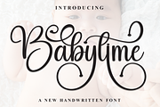 Babytime | Script Font, a Handwritten Font by Scratchones (Thumbnail 1 of 9)
