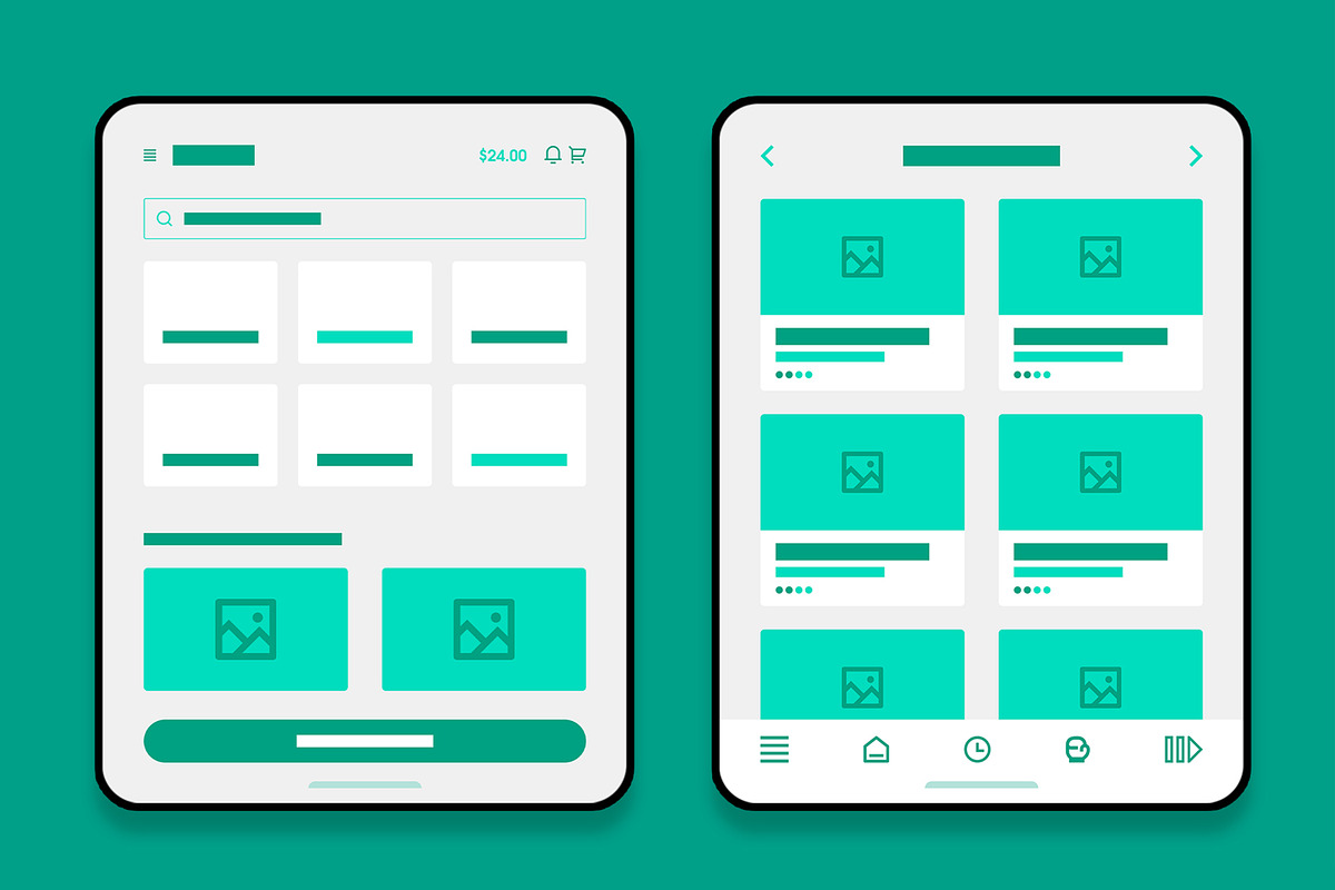 Futuristic Tablet App Wireframe preview 4