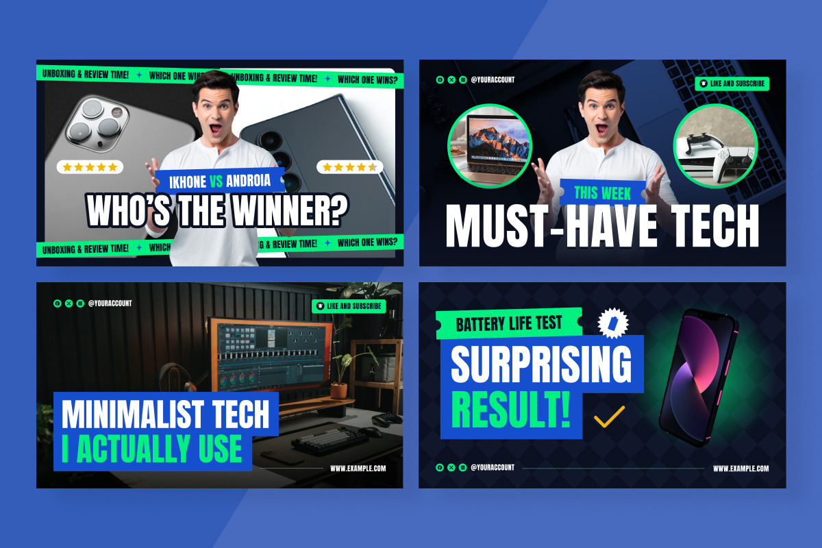 Tech Gadget Review Youtube Thumbnail, a Social Media Template by twinstd (Photo 4 of 4)