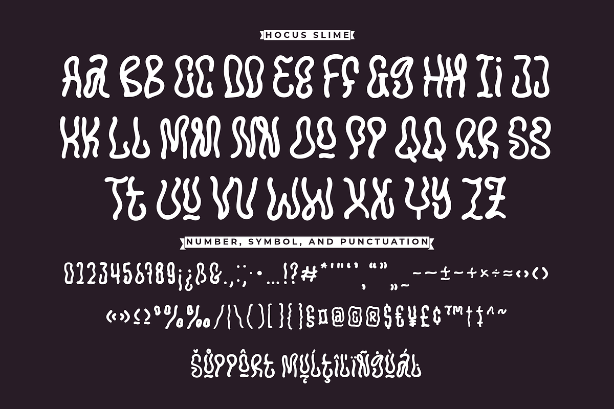 Hocus Slime - Halloween Display Font, a Handwritten Font by Ainun Jinan (Photo 8 of 8)