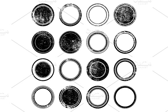 Rounded Grunge Stamp preview 2