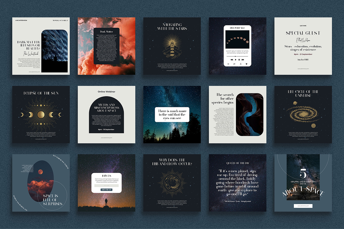 Space Social Media Pack | PS, a Social Media Template by Anna Studio (Photo 5 of 5)